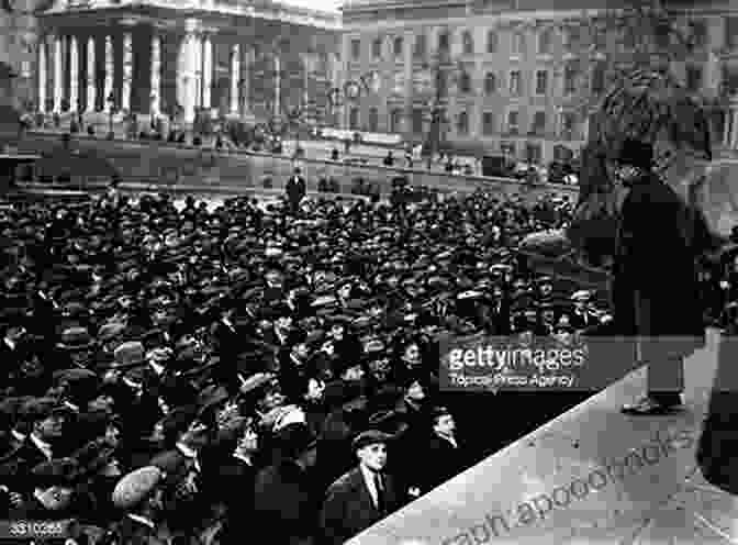 A Black And White Photo Of Shaw Addressing A Crowd At A Protest Rally, Surrounded By Passionate Supporters Die Sanfte George Bernard Shaw