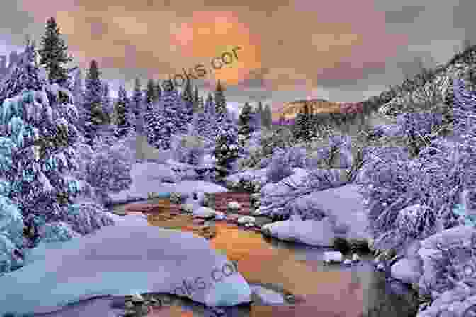 A Breathtaking Winter Landscape At Truckee Lake, Showcasing Snow Covered Peaks, Frozen Lake, And Vibrant Blue Sky Winter At Truckee Lake Erich Ebel