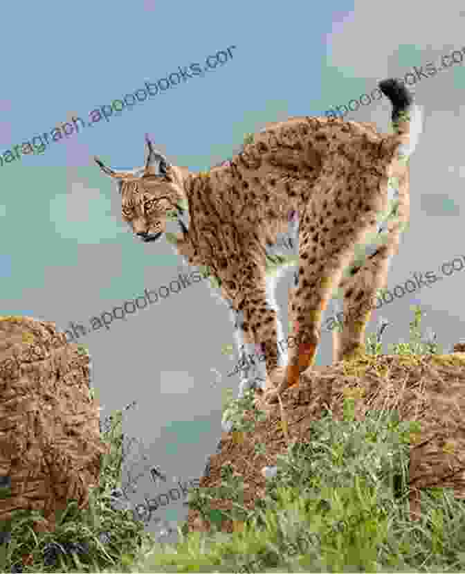 A Majestic Gulf Lynx Perched On A Rock, Its Piercing Gaze Surveying The Vast Arabian Desert Gulf Lynx (The Lynx 5)