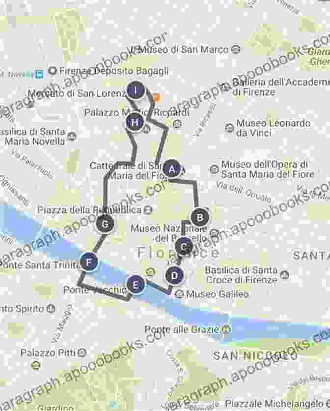 A Map Of Florence With Recommended Walking Routes Florence Travel Guide (Unanchor) 3 Day Florence Walking Tours