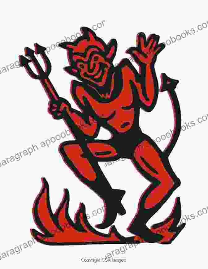 A Mesmerizing Illustration Of A Devil Dancing Atop A Sizzling Red Hot Dog, Its Eyes Ablaze With Hellfire Dancing Devils On A Red Hot Dog