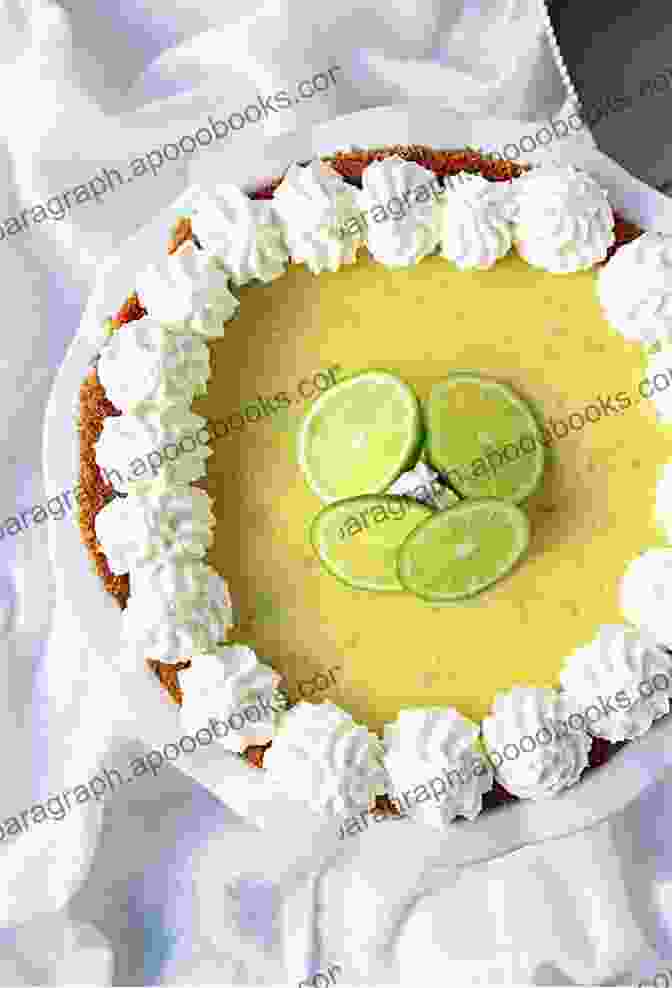 A Slice Of Freshly Baked Key Lime Pie, With A Graham Cracker Crust And A Fluffy Meringue Topping Wintering In Florida: A German Couple In America