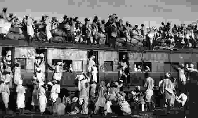 An Image Depicting The Horrors Of Ethnic Cleansing During The Partition Of India, With Burning Houses And People Fleeing In Terror. Ethnic Cleansing And The Indian: The Crime That Should Haunt America