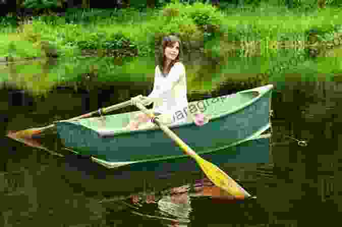 Boat Jane Brown Novel Cover Featuring A Serene Woman Rowing A Boat Against A Tranquil Sunset Backdrop Boat Jane K Brown