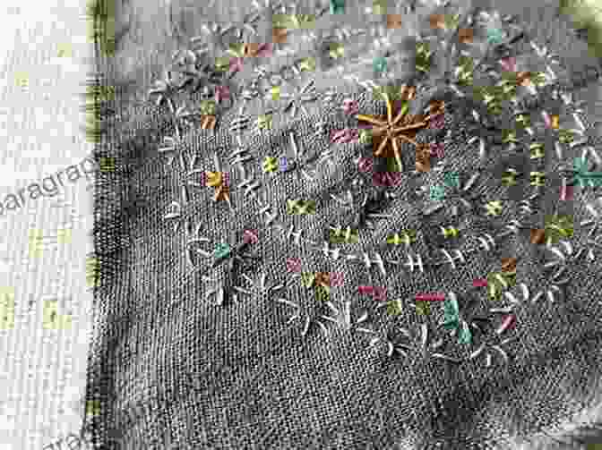 Close Up Of Colorful Sashiko Embroidery Stitches Dancing On A Fabric Sashiko + Color: 23 Bright Stylish Accessories To Stitch