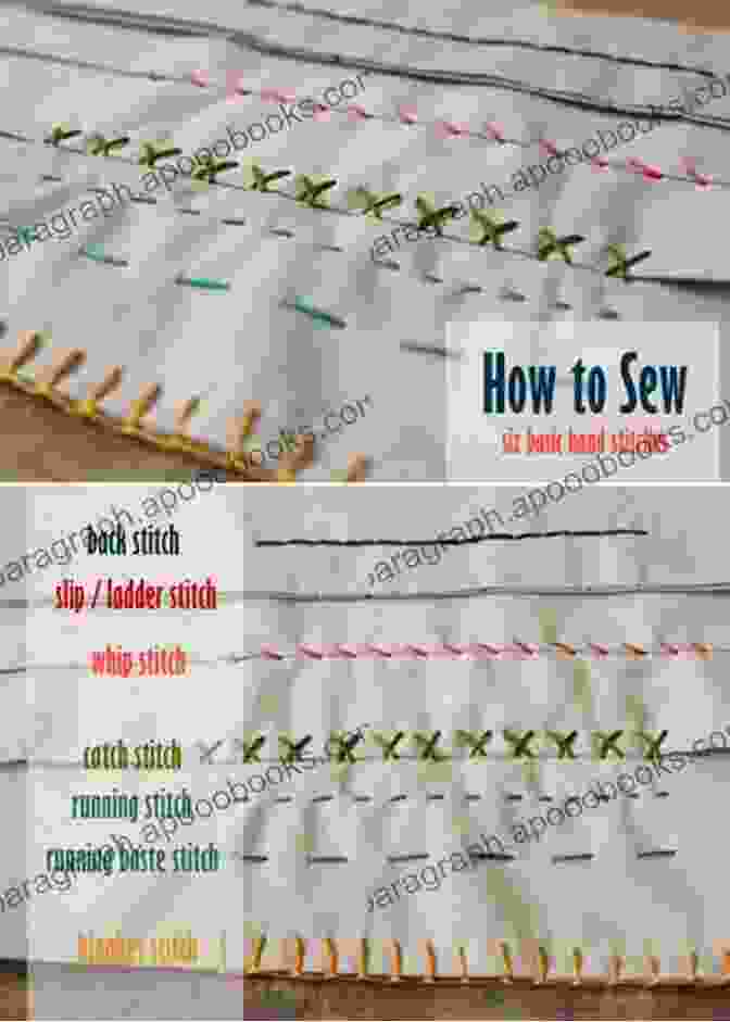 Diagram Showcasing Various Stitching Techniques Used In Stitched Pictures Stitched Pictures: Techniques And Projects