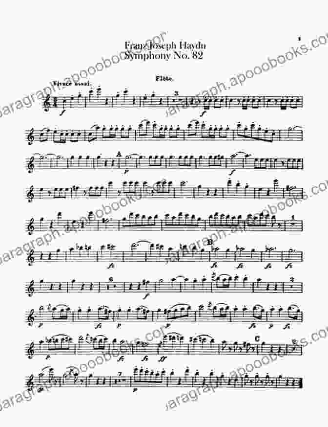 First Page Of Symphony No. 82 Full Score Paris Symphonies Nos 82 87 In Full Score (Dover Orchestral Music Scores)