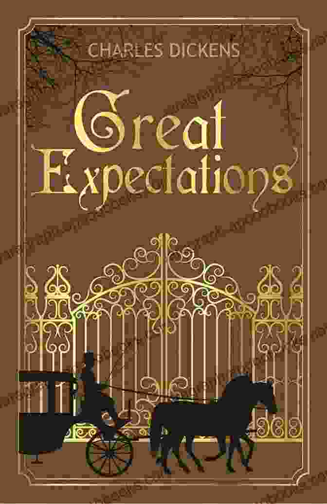 Great Expectations Illustrated Edition Book Cover With Intricate Victorian Era Artwork Depicting Pip And Estella Surrounded By Swirling Mist And Overcast Skies Great Expectations (A Classics Novel By Charles Dickens) Illustrated Edition