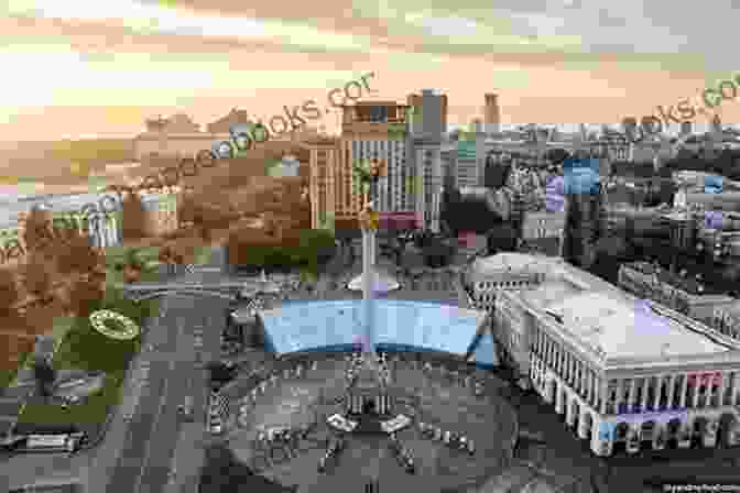 Street Performers Entertain A Lively Crowd In Independence Square, The Heart Of Kyiv Kyiv Zoom Bird S Eye View General View From Zamkova Hora (The Castle Hill) : Travel Photography