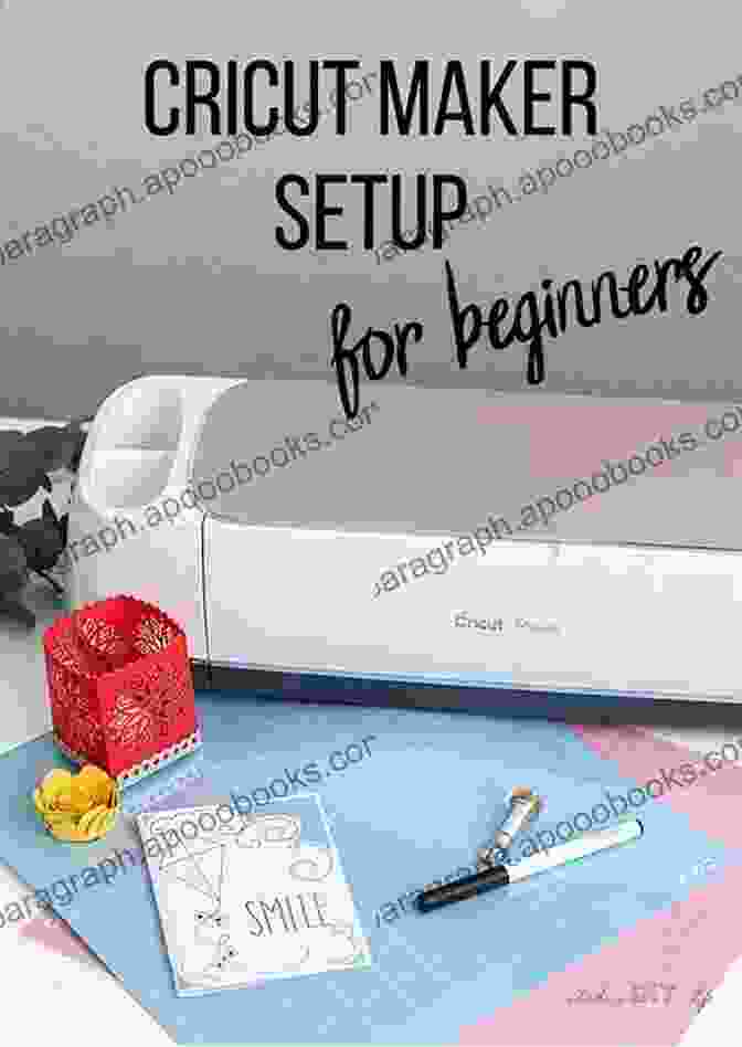 The Cricut Hacks For Beginners Book Cover With A Cricut Machine And Colorful Materials Cricut Machine Manual: The A Z Cricut Hacks For Beginners