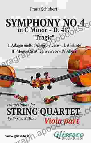 Symphony No 4 D 417 For String Quartet (Viola): Tragic 4 Movements (Symphony No 4 By Schubert String Quartet 3)